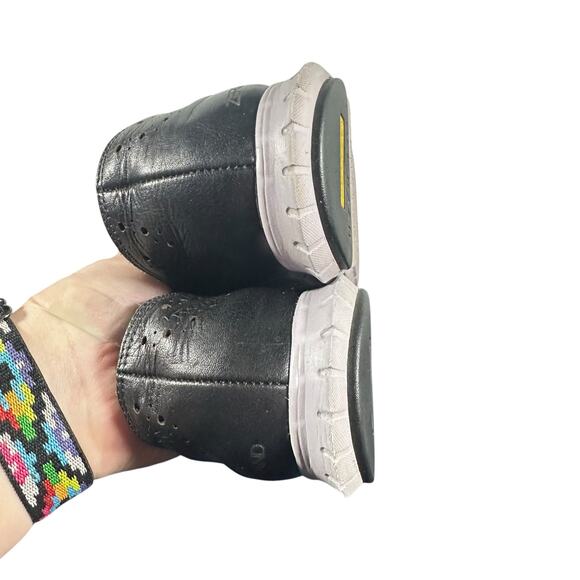 Cole Haan Black Leather Wingtip Oxford Sneakers - Size 8.5 - Picture 7 of 9